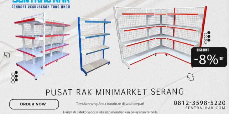 jual rak minimarket serang